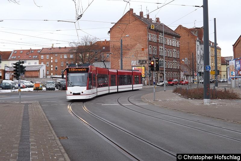 Bild: Kurz vor der Haltestelle Salinenstraße.