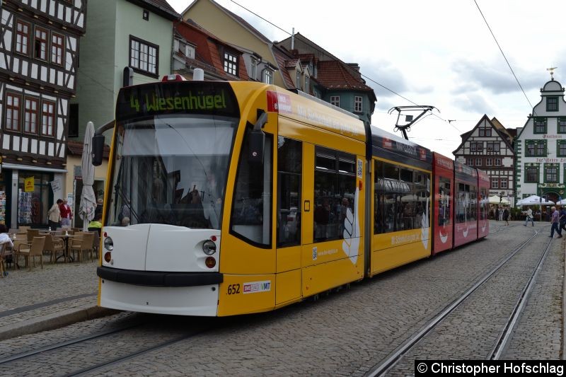 Bild: TW 652 als Linie 4 am Domplatz.