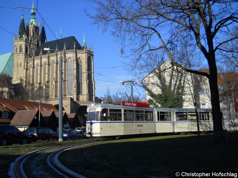 Bild: Domplatz Schleife (Blick auf den Erfurter Dom)