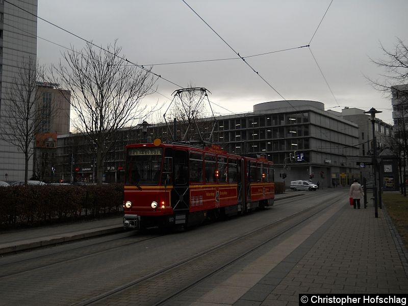 Bild: TW 512 als Fahrschule am Krämpfertor.