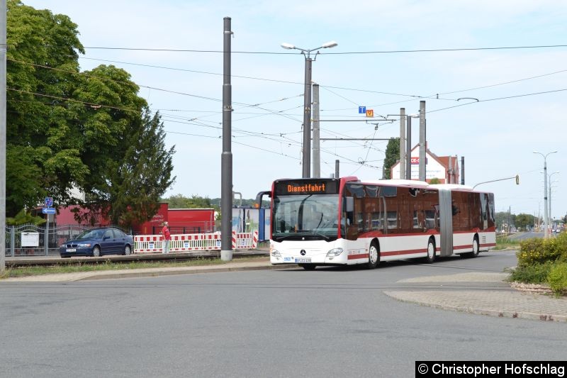 Bild: Wagen 438 als Dienstfahrt an der Grubenstraße.