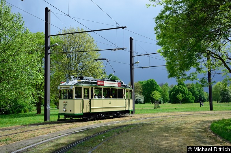 Bild: Wagen 23 in der Wendeschleife Herrenkrug.