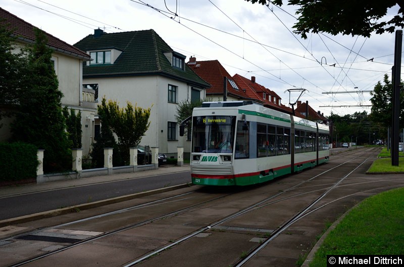 Bild: 1325 als Linie 6 zwischen den Haltestellen Berliner Chaussee und Jerichower Platz.