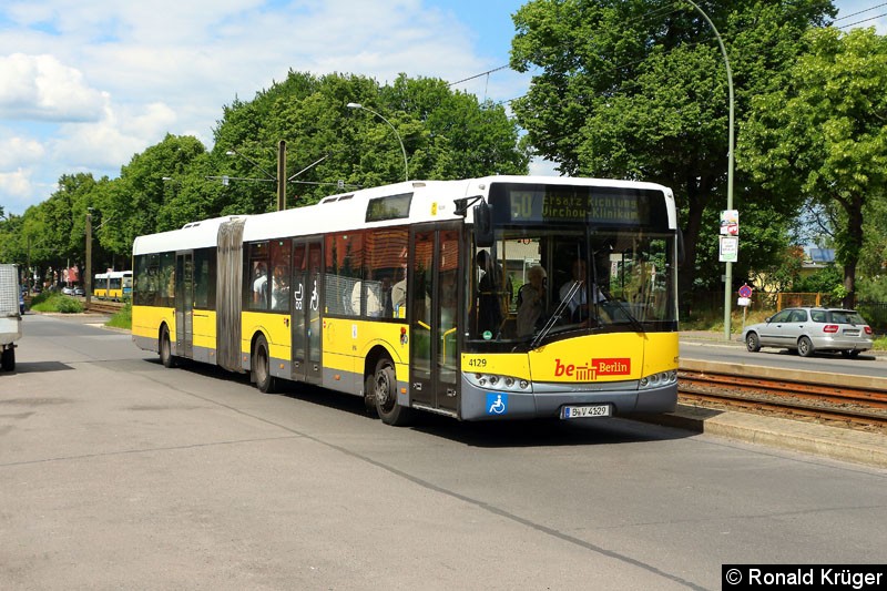 Bild: 4129 als Schienenersatzverkehr für die Straßenbahnlinie 50.