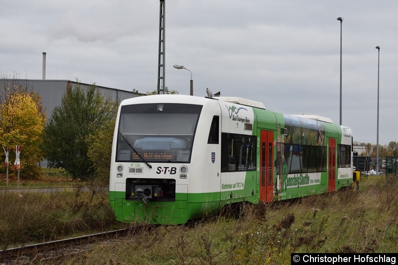 Bild: VT 124 Abgestellt in Erfurt Ost.