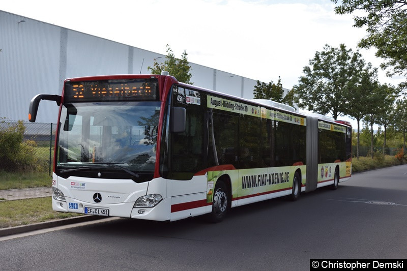 Bild: Wagen 451 als Linie 52 in GVZ