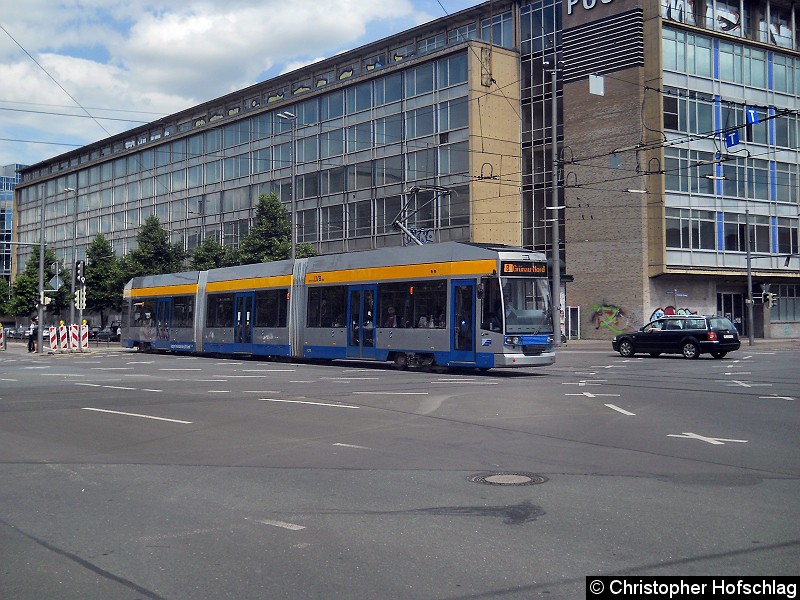 Bild: Als Linie 8 nach Grünau Nord am Augustusplatz.