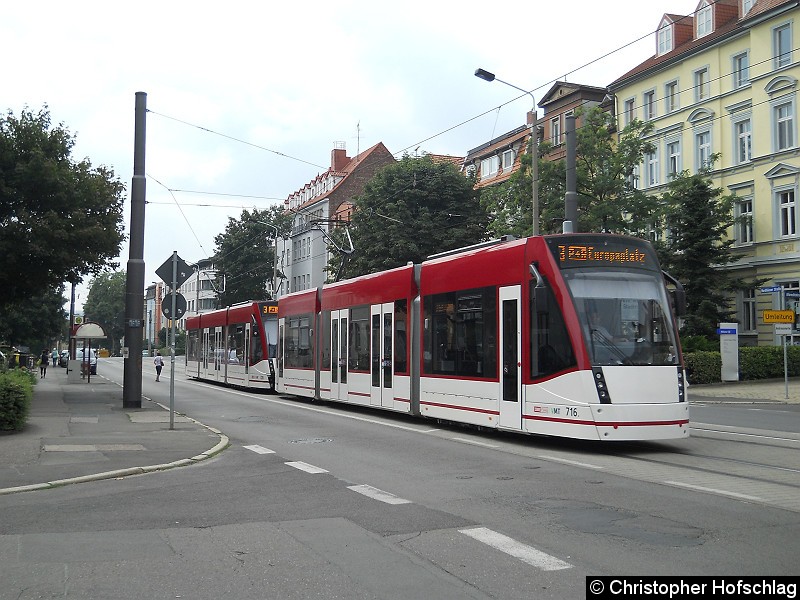Bild: Bergstraße/ Ecke Albrechtstraße als Linie 3.