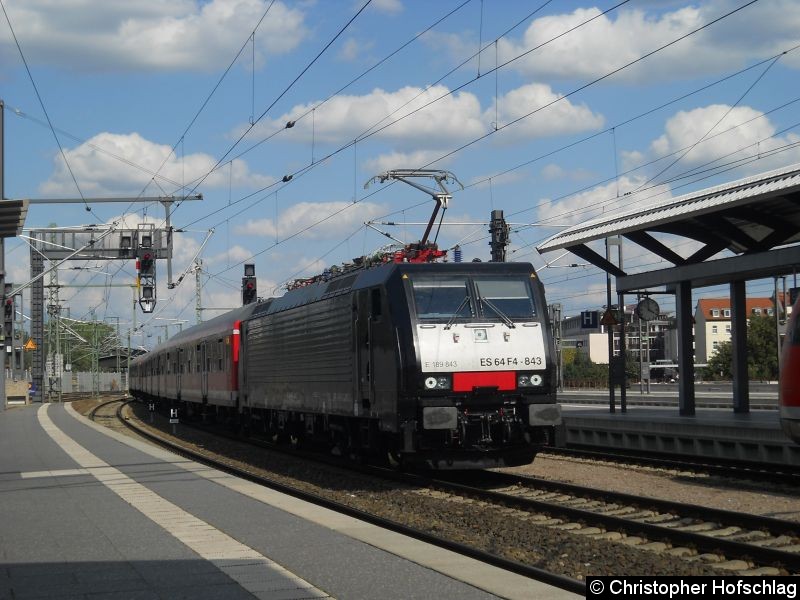 Bild: Als RB nach Gotha bei der Einfahrt in Erfurt Hauptbahnhof.