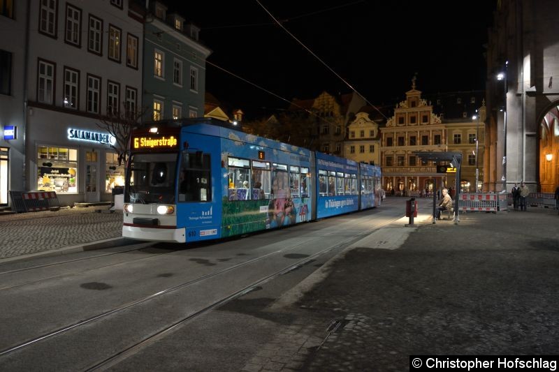 Bild: TW 610 als Linie 6 am Fischmarkt.