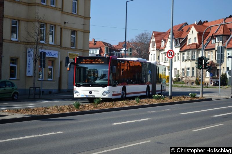 Bild: Wagen 440 als SEV 2 am Gothaer Platz.