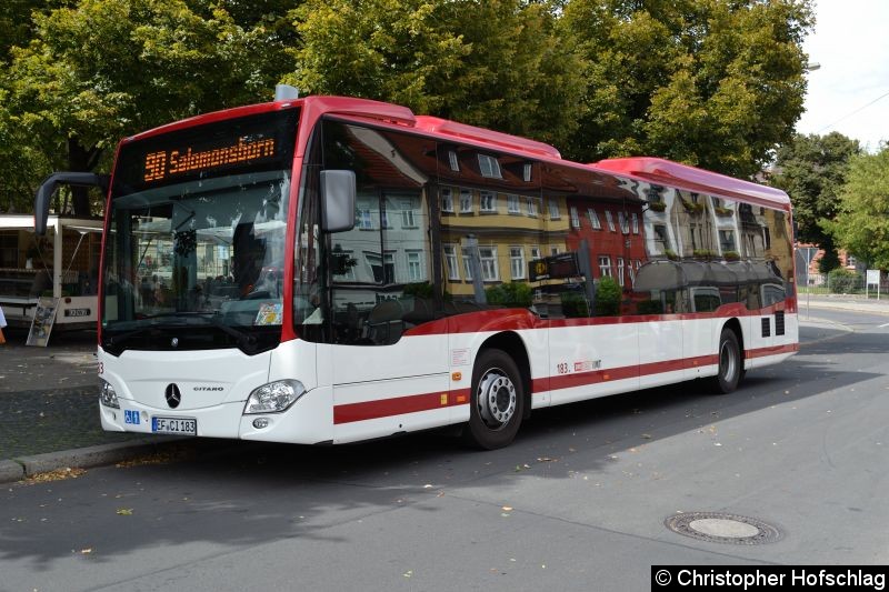 Bild: Wagen 183 als Linie 90 am Domplatz.