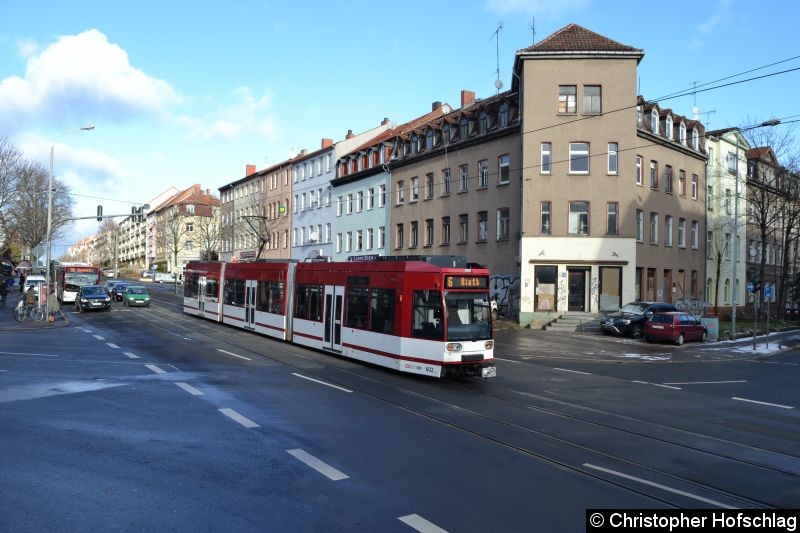 Bild: Tw 602 in Bereich Nordhäuser Straße.