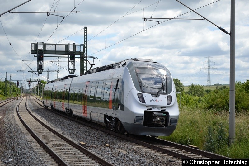 Bild: 9442 620-2 bei der Ausfahrt in Erfurt-Vieselbach