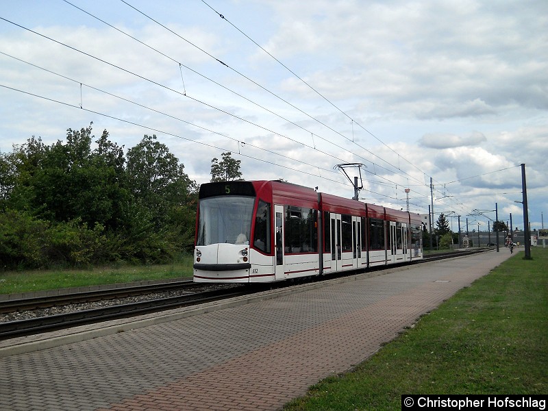 Bild: Wohngebiet Roter Berg kurz vor der Haltestelle Bunsenstraße.