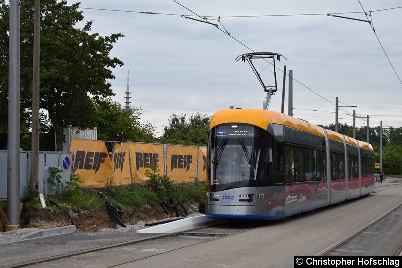 Bild: TW 1002 als Linie 4 in Stötteritz