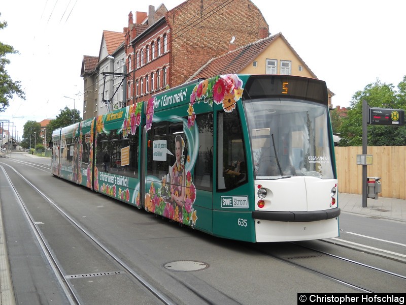 Bild: Haltestelle Salinenstraße als Linie 5.