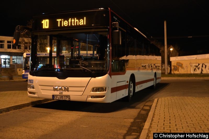 Bild: Bus 175 als Linie 10 in der Grubenstraße.