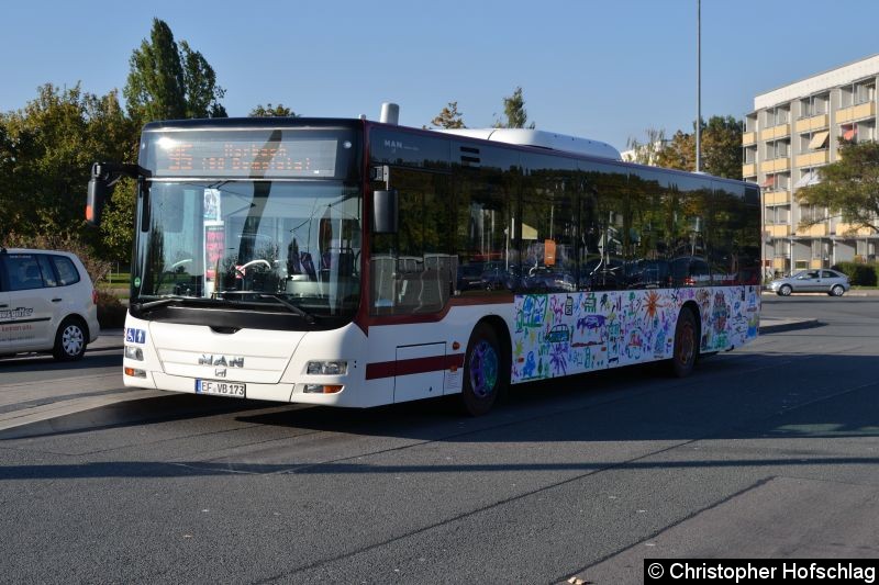 Bild: Wagen 173 als Linie 95 am Europaplatz.