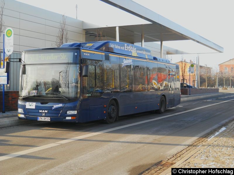 Bild: Bus 124 (ex Berliner 1864) am Hauptbahnhof.