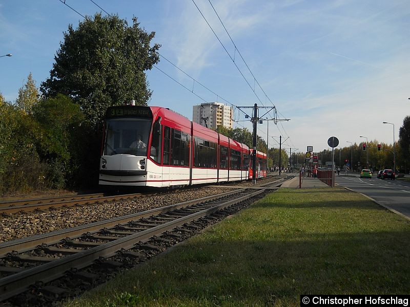 Bild: TW 656+701 Nordhäuser Straße / Höhe Thüringen-Park.