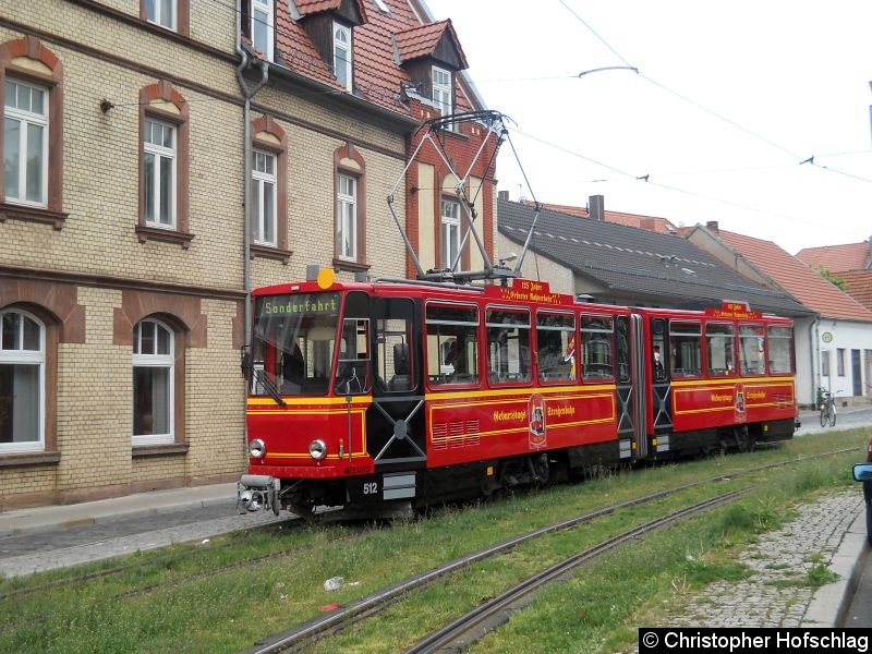 Bild: TW 512 bei der Ausfahrt aus der Domplatz Schleife.