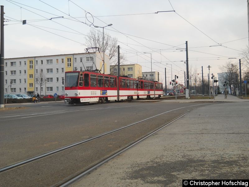 Bild: TW 495+506 auf der Linie 1 in Rieth.