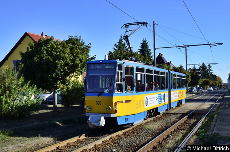 309 hinter der Haltestelle Wagenhalle.