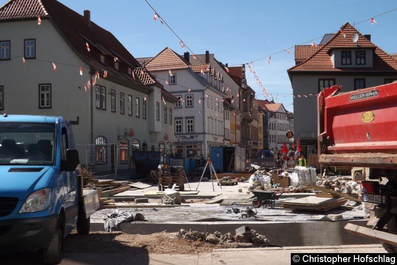 Bild: Die Bauarbeiten auf der Schlösserbrücke kommen gut voran.