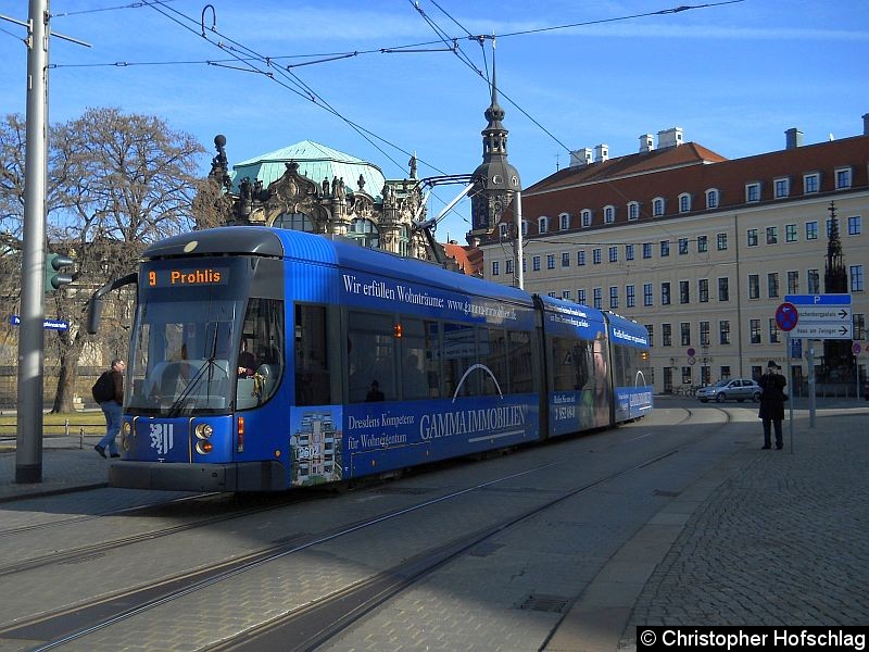 Bild: Auf der Linie 9 im Bereich Postplatz.