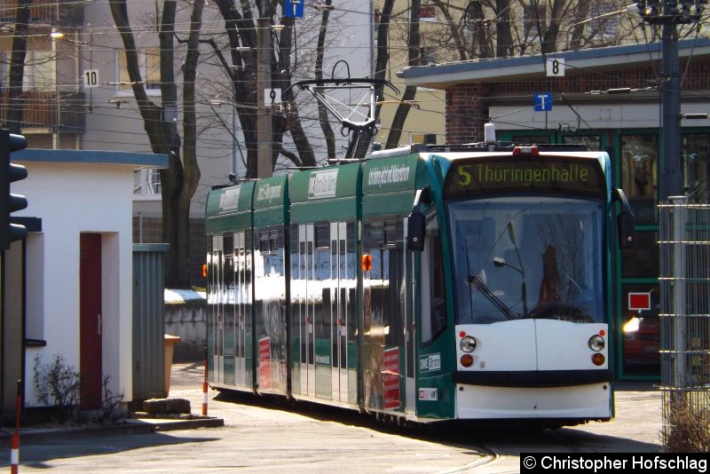 Bild: TW 631 als Linie 5 in Betriebshof Nordhäuser Straße.