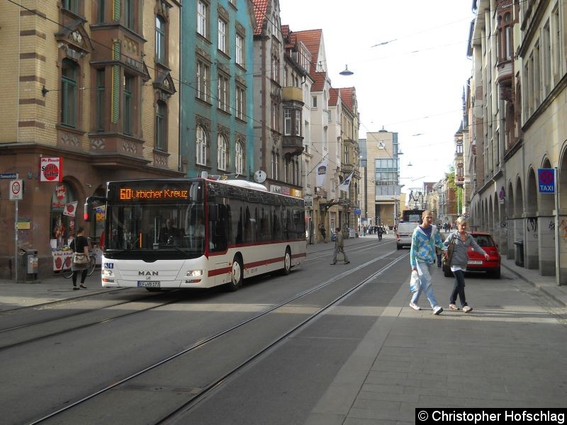 Bild: Bus 173 in der Bahnhofstraße.