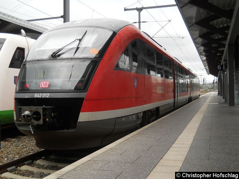 Bild: Als RB2 nach Saalfeld (Saale) und wartet in Erfurt Hauptbahnhof auf seine Abfahrt.