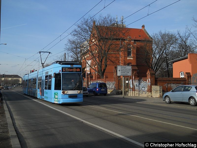 Bild: TW 615 auf der Linie 6 in Bereich Nordhäuser Straße.