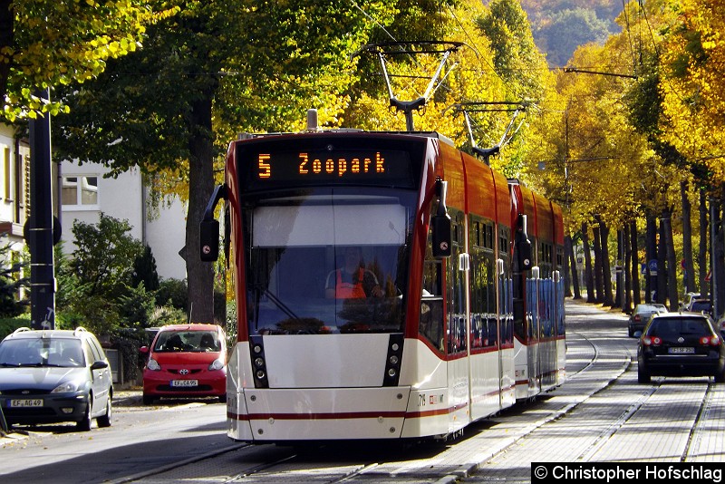 Bild: Als Linie 5 in der Friedrich-Ebert-Straße.