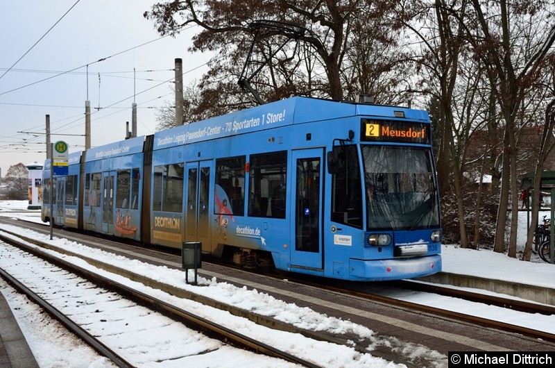 Bild: 1138 als Linie 2 in der Endstelle Meusdorf.