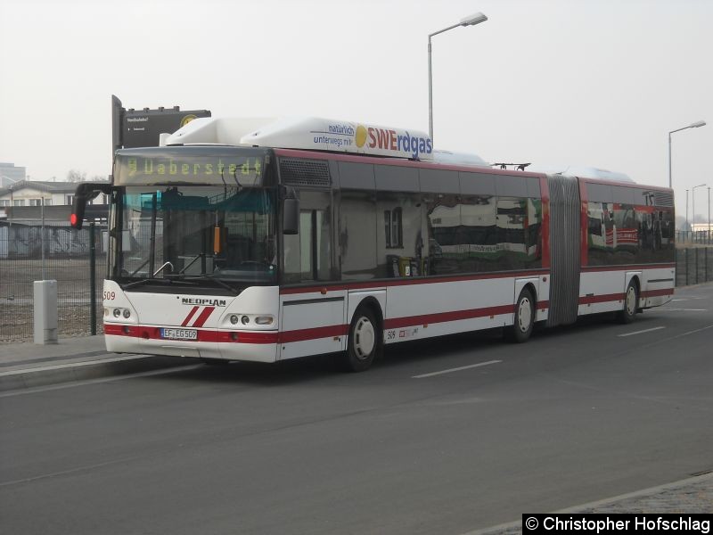 Bild: Bus 509 auf der Linie 9 am Nordbahnhof.