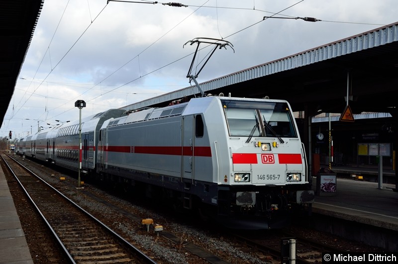 Bild: 146 565 am IC 2037 nach Leipzig Hbf. in Magdeburg Hbf.