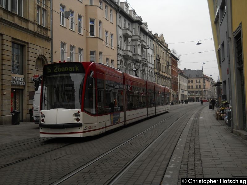 Bild: TW 655 in der Bahnhofstraße.