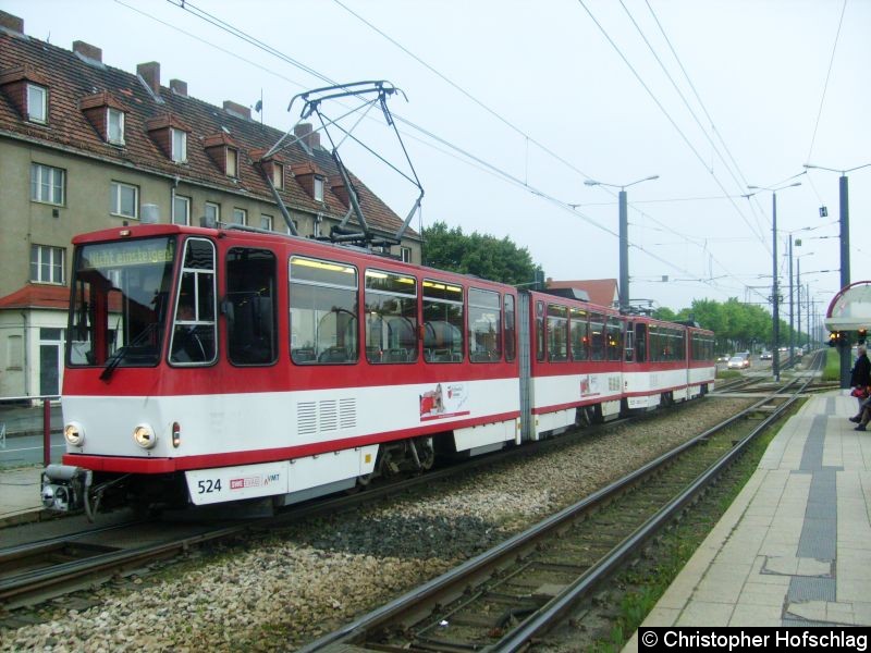 Bild: TW 524+525 am Klinikum.