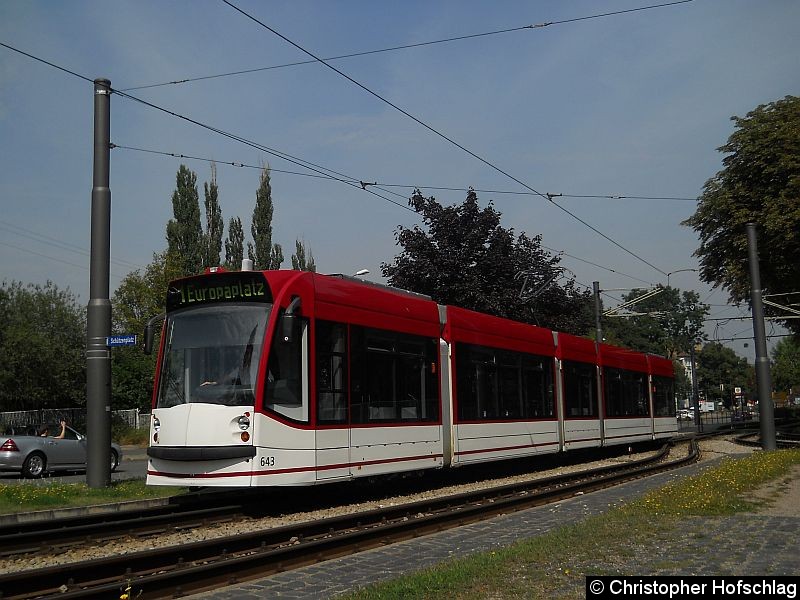 Bild: Als Linie 1 zum Europaplatz über Stadtwerke am Schützenplatz(Thüringenhalle)