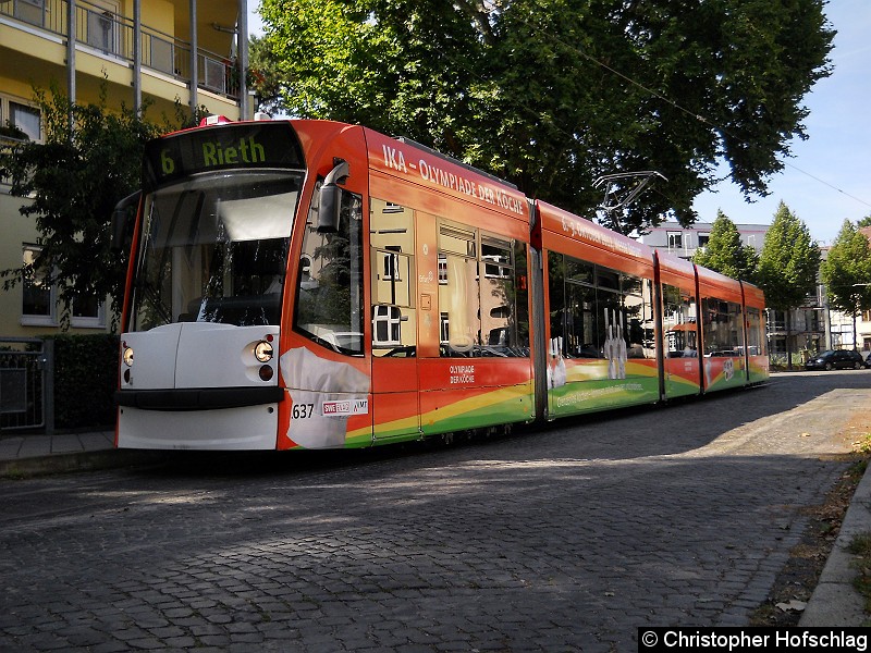 Bild: Steigerstraße als Linie 6.