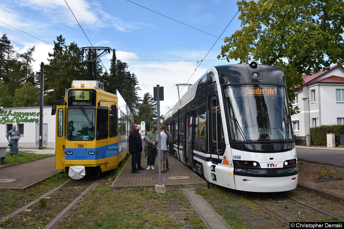 Tw 204 und 1408 in Bad Tabarz