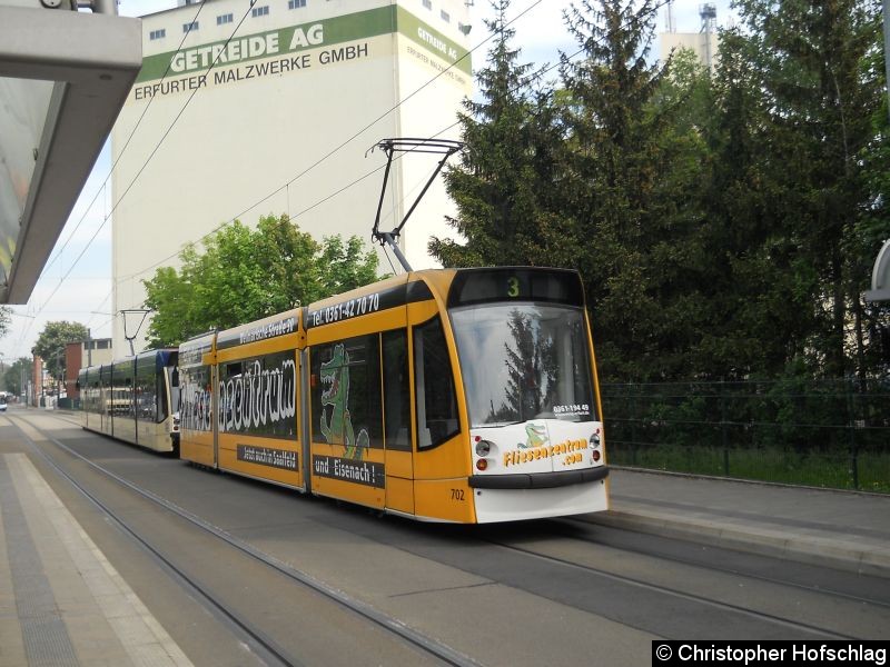 Bild: Beim Verlassen der Haltestelle Salinenstraße.