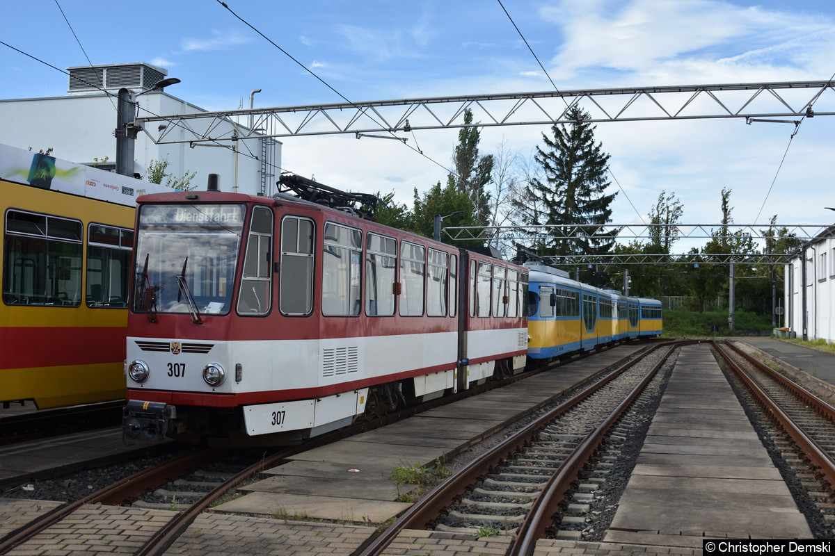 Tw 307 im Betriebshof Waltershäuser Straße