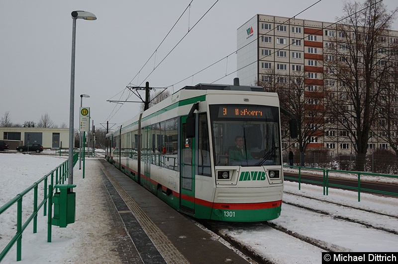 Bild: 1301 + 2204 als Linie 9 an der Endstelle Reform.