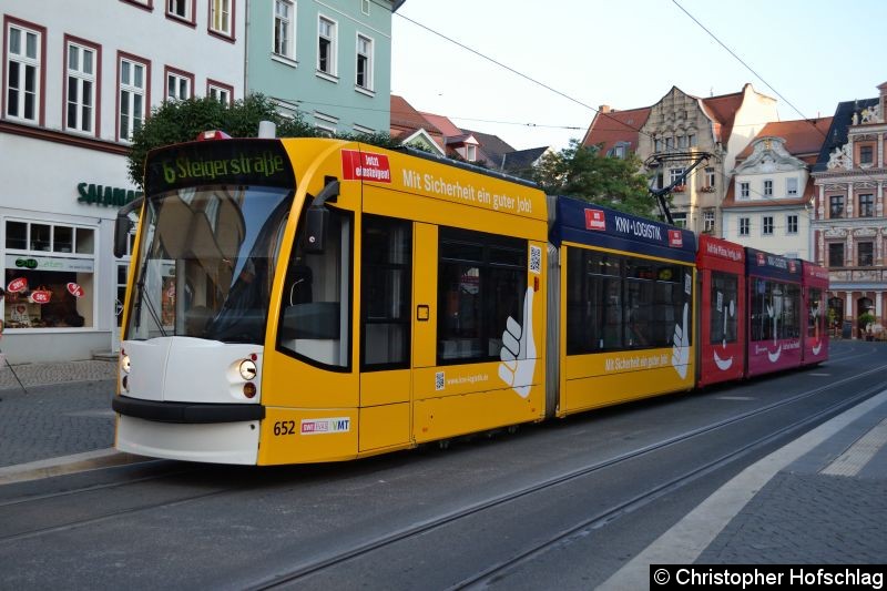 Bild: TW 652 als Linie 6 auf dem Fischmarkt.