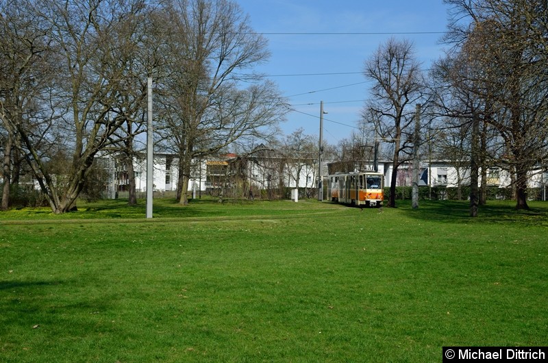 Bild: 1308 bei der Einfahrt in die Schleife Naunhofer Str.
