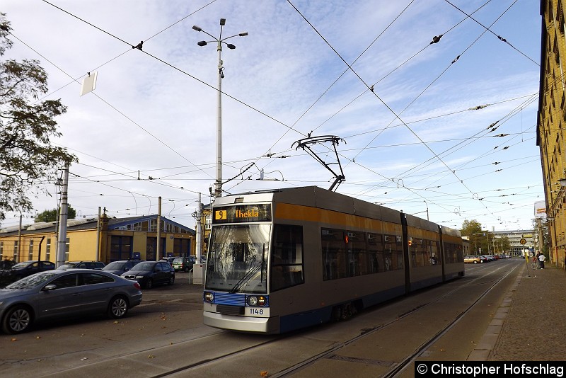 Bild: An der Haltestelle Apelstraße,Straßenbahnhof.