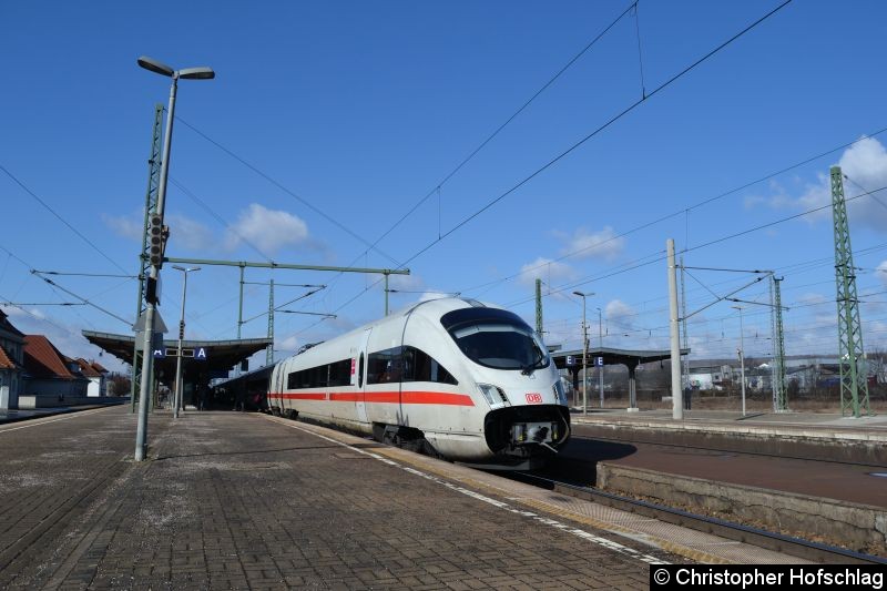 Bild: BR 411 516-2 als ICE nach Dresden in Weimar.